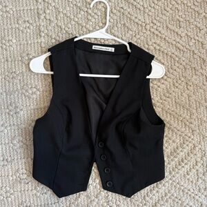 abercrombie black vest